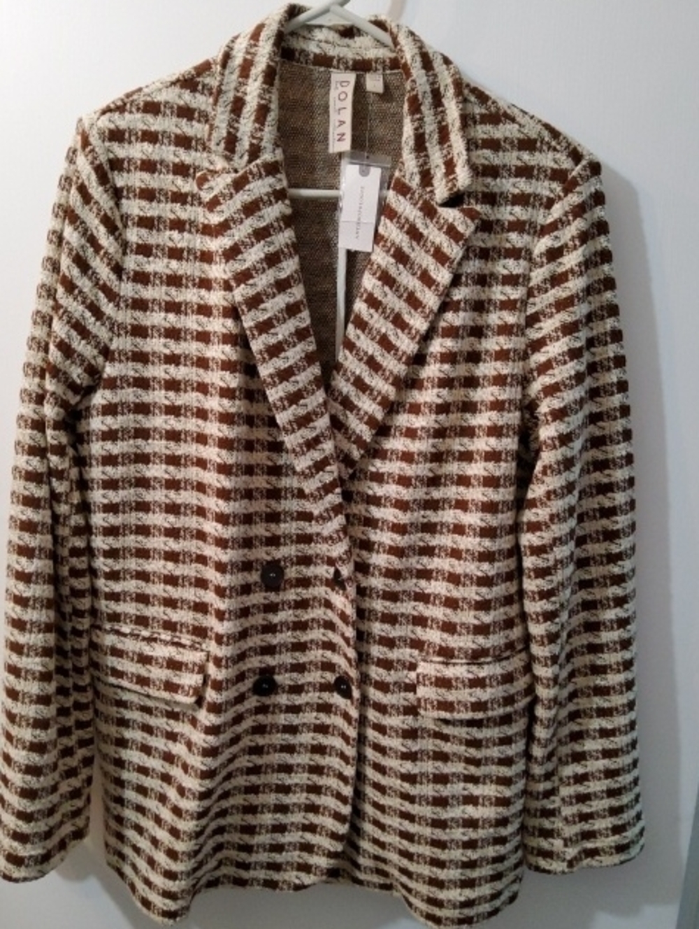 Anthropologie Dolan Left Coast Houndstooth Blazer Jacket NWT Size Large